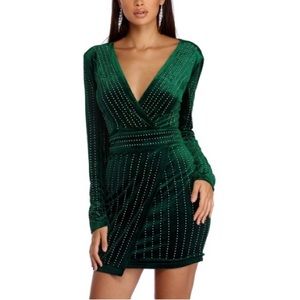 Cassie Velvet Wrap Dress